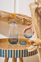Navy Side Table